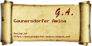 Gaunersdorfer Amina névjegykártya
